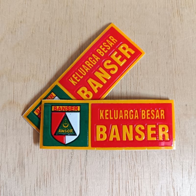 

sticker embos plat no logo keluarga besar banser ansor tempelan stiker timbul 3D