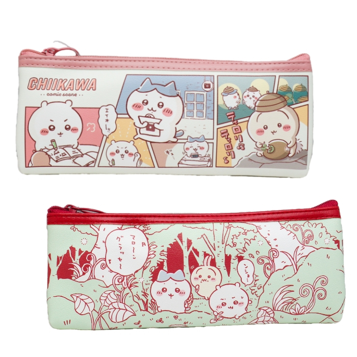 

Pencil Case Chiikawa Comic Scene Hachiware Usagi Momonga Rakko Slim Kotak Pensil Pouch Limited Edition