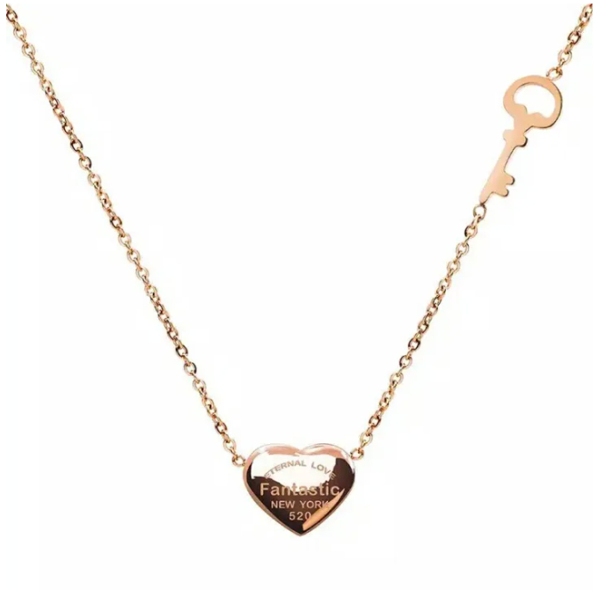 Heart Key Necklace