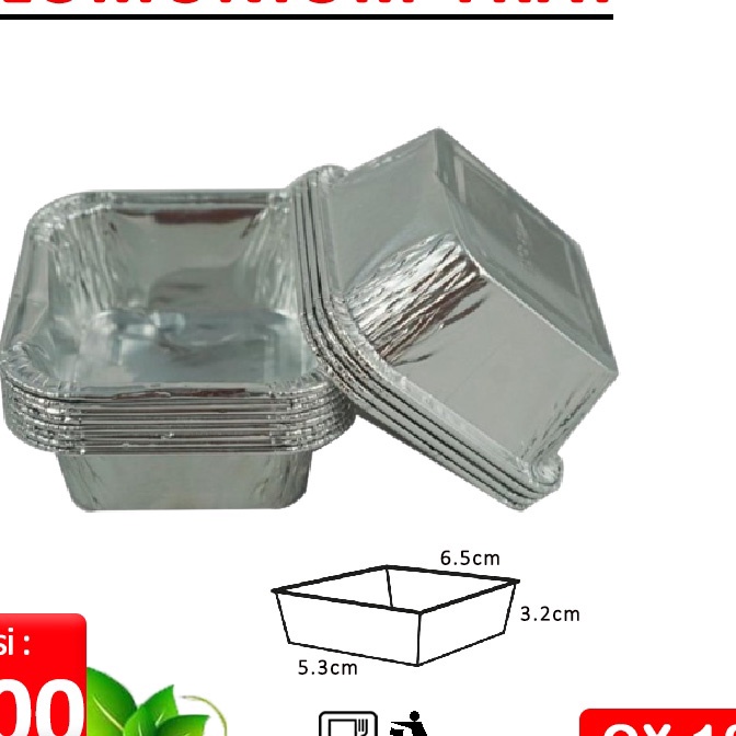 Hemat ALUMUNIUM FOIL CUP OX 1  ALUMUNIUM FOIL TRAY  KOTAK ALUMUNIUM ISI 1  OX 1  LID  Alumunium foil