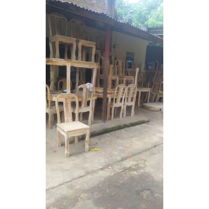 kursi meja makan ukir bonsai