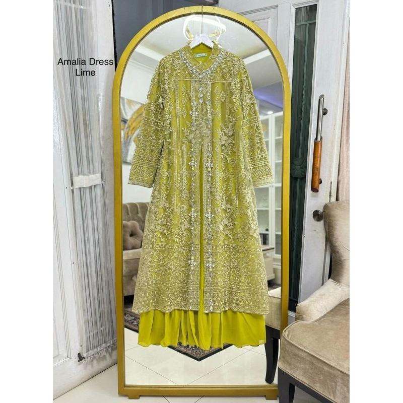 A.026 Gamis Amalia / Gamis Brukat Lepas pasang / Gamis modern