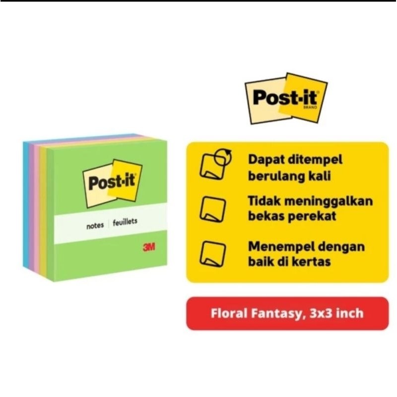 

Sticky Note Post it 3M 654 5Au Ultra 5 Pad (500 Lembar)