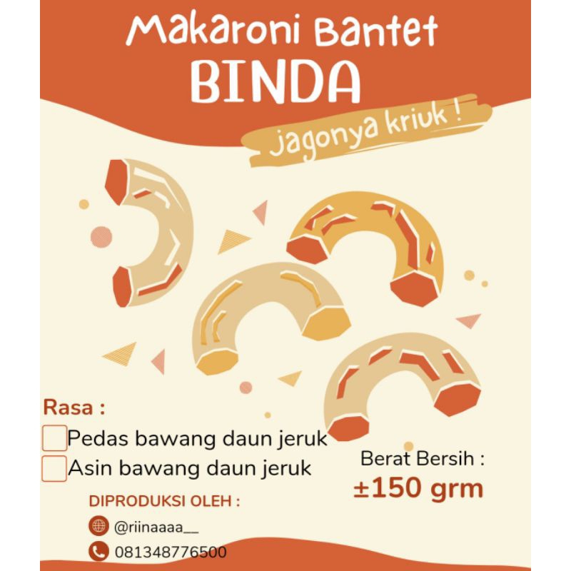 

Makaroni Bantet Binda, renyah, gurih dan full bumbu (150gr, 500gr & 1kg)