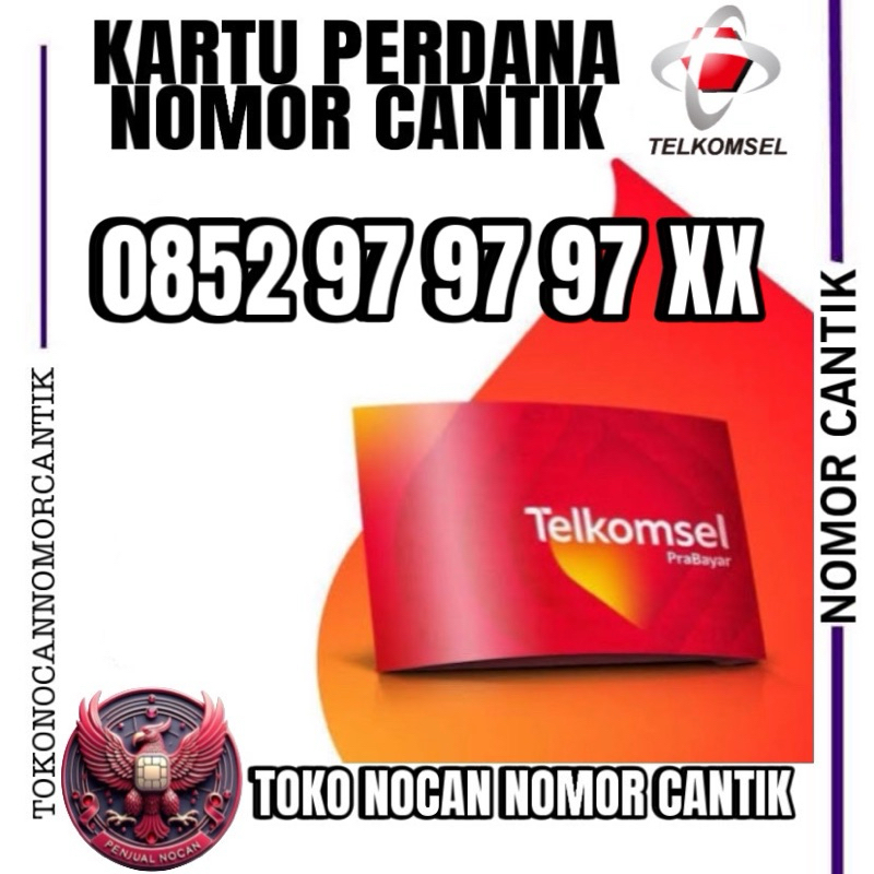 KARTU PERDANA NOMOR CANTIK TELKOMSEL AS ABABAB 0852 979797 XX
