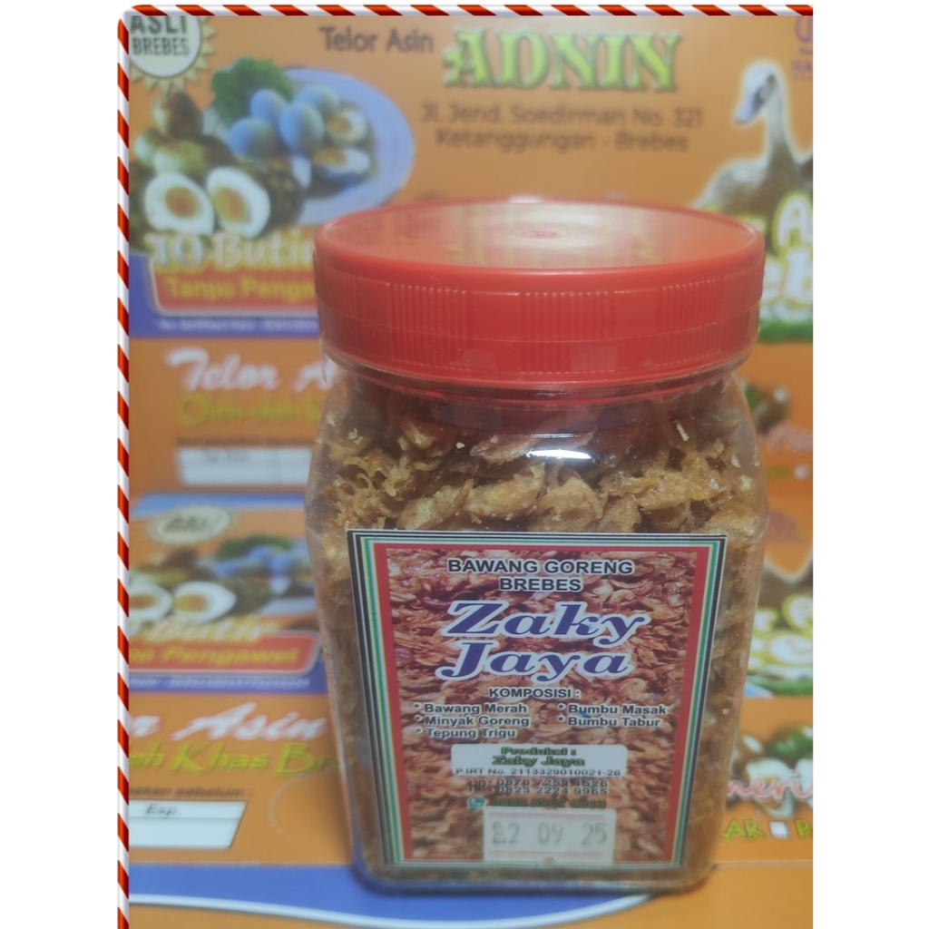 

Bawang Goreng Brebes "Zaky Jaya" Kemasan 100 gram