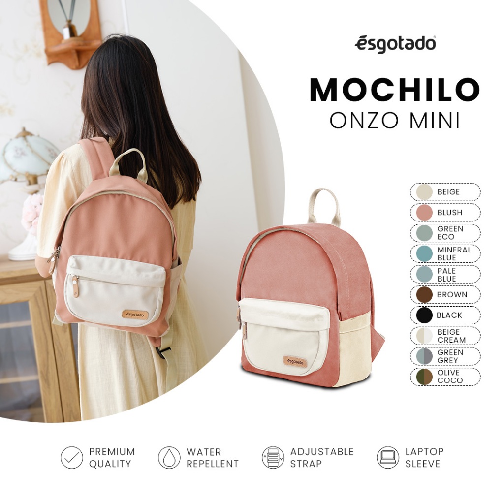 Esgotado Tas Ransel Wanita Pria Kanvas Mini 12" - Mochilo Onzo Mini - Mini Canvas Backpack Sekolah C