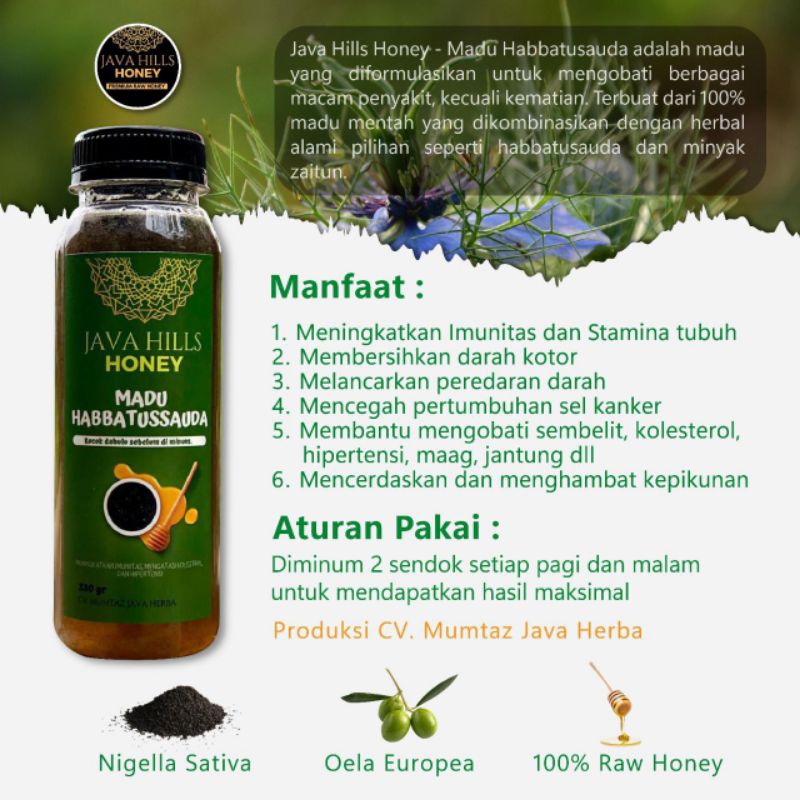 

Madu Habbatussauda Java Hills Honey