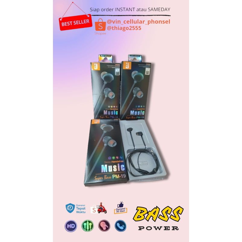 Stereo Headset Music Henset PUREBASS Musik Earphone Superbass Henset Hanset Hedset Megabass hetset H