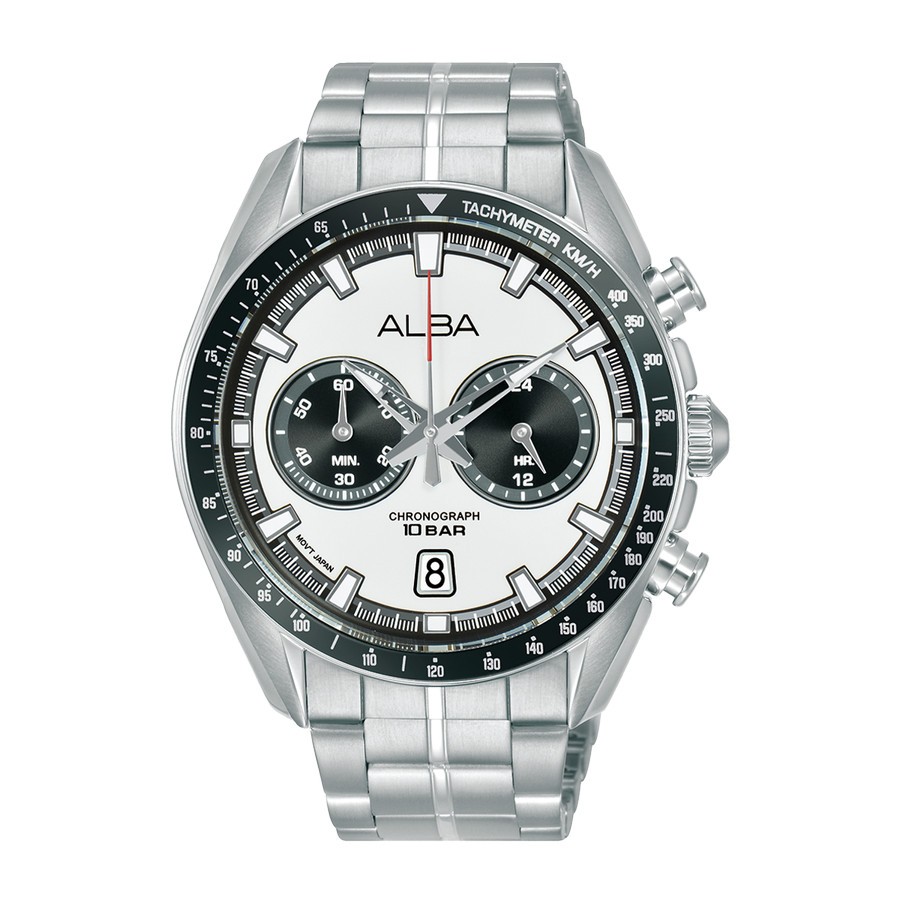 Jam Tangan Alba A4B023X1 Chronograph Stainless Steel 42mm