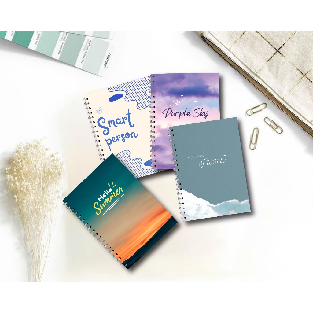 

Notebook A5 Buku Catatan A5 Notebook Aesthetic Buku Agenda Kerja Notebook Spiral isi Garis dan Polos