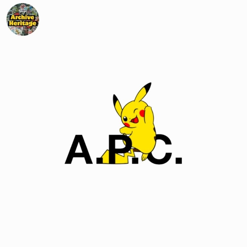 

sticker Pikachu pokemon APC logo brand kartun stiker