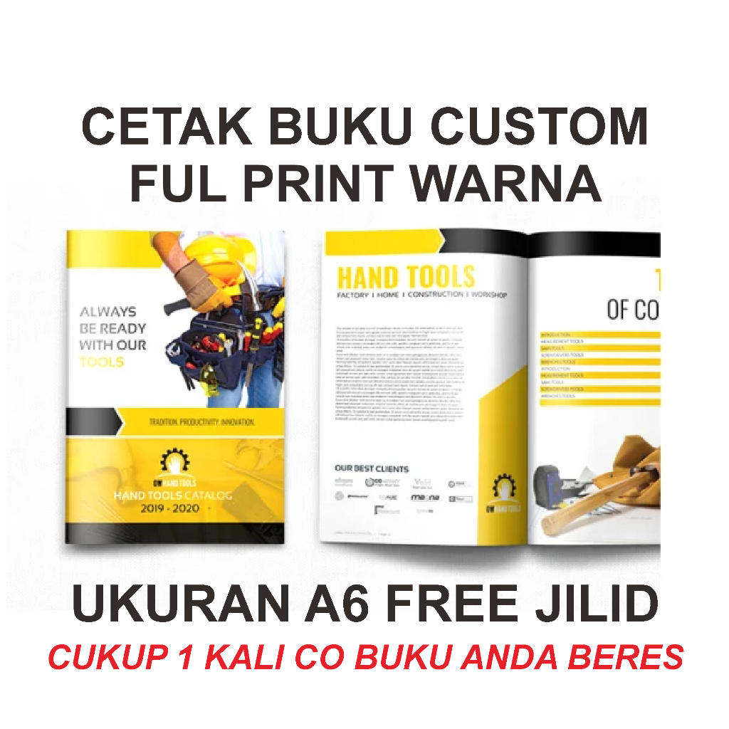 

Cetak Buku custom a6 buku saku full warna free jilid