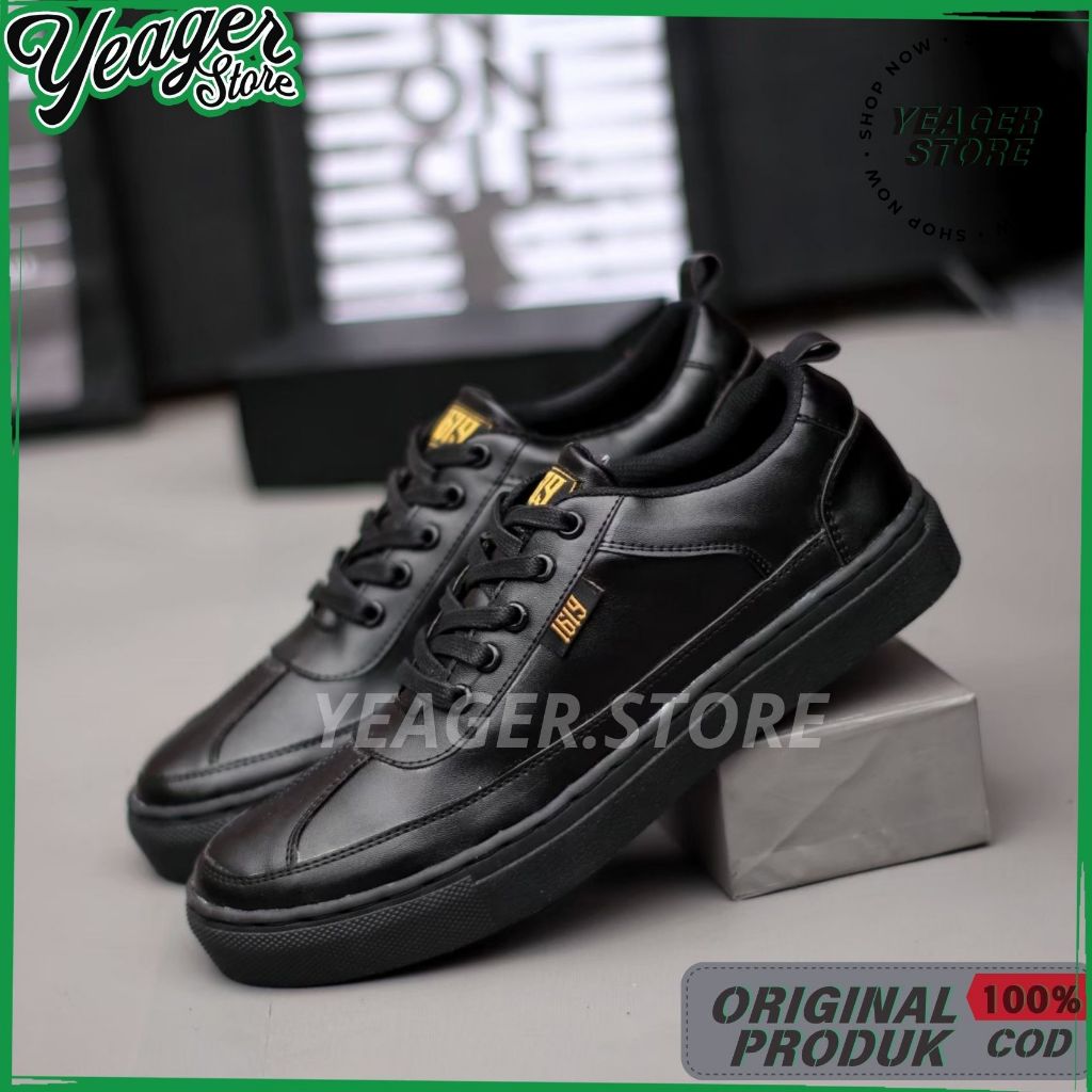 YEAGER - Sepatu Formal Pria Sepatu Sneakers Casual Kulit Sintetis Barker Series