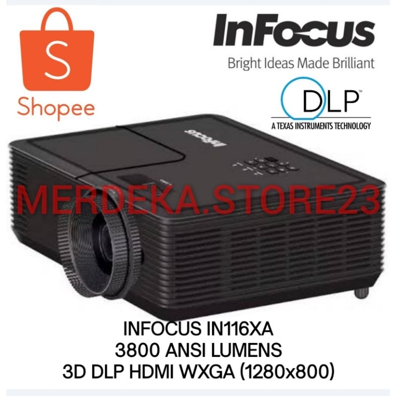 PROYEKTOR INFOCUS IN116XA / INFOCUS IN 116XA / INFOCUS IN-116XA WXGA (1280x800) 3D DLP PROJECTOR 380