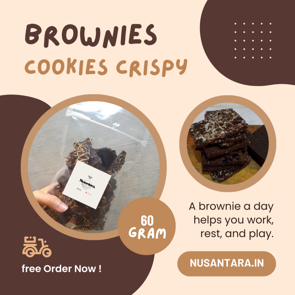 

Brownies cookies Crispy I Brownies Crispy I Brownies renyah I Cemilan Brownies I 60gr