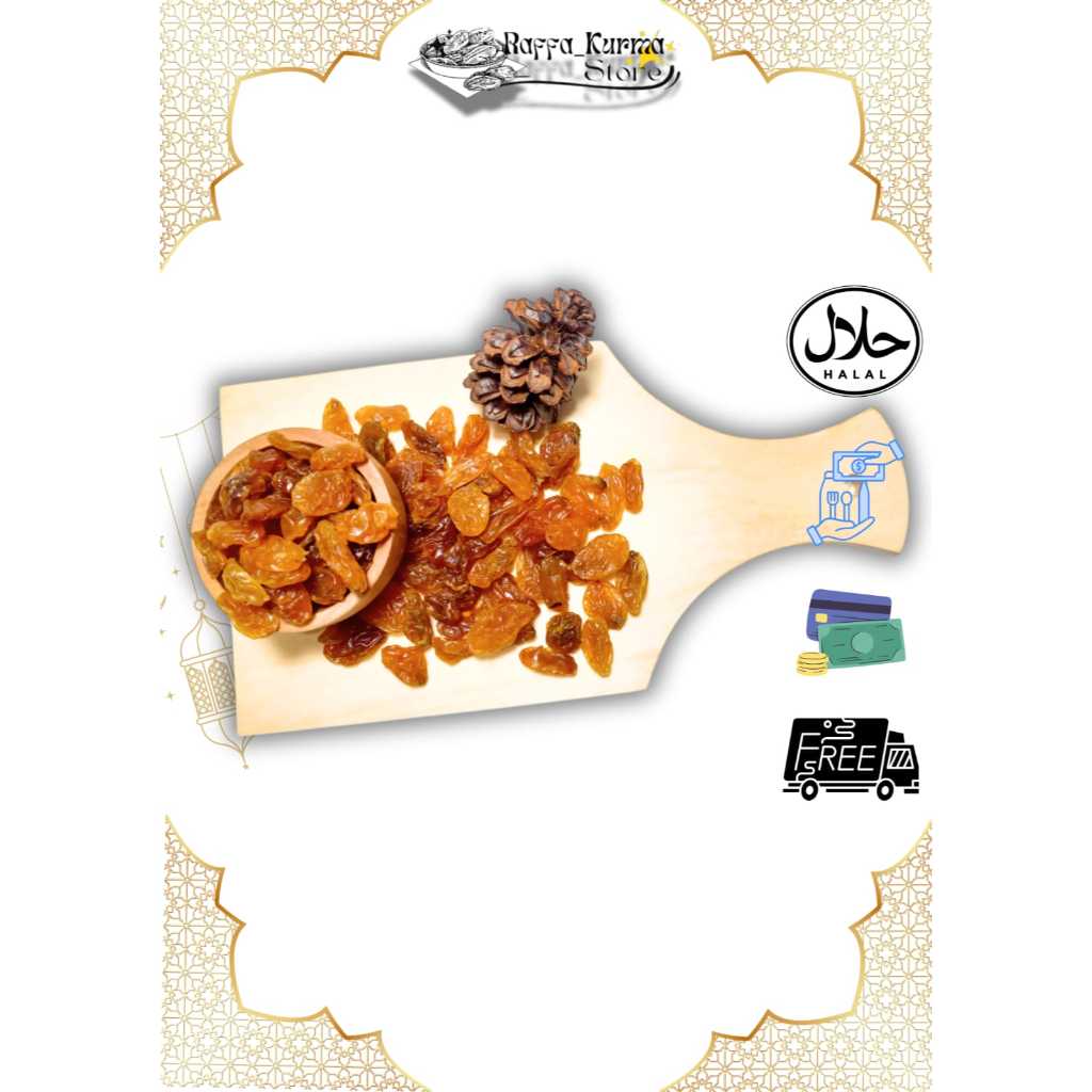 

KISMIS GOLDEN RAISIN 500 GRAM KISMIS ASAM MANIS KISMIS INDIA BISA COD