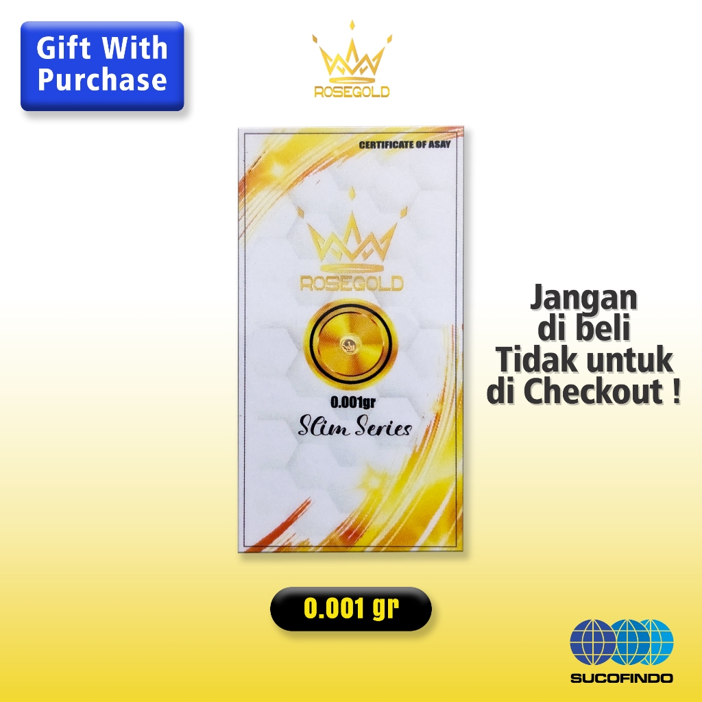 [HADIAH GRATIS] Emas Rosegold Slim Series 0.001gr