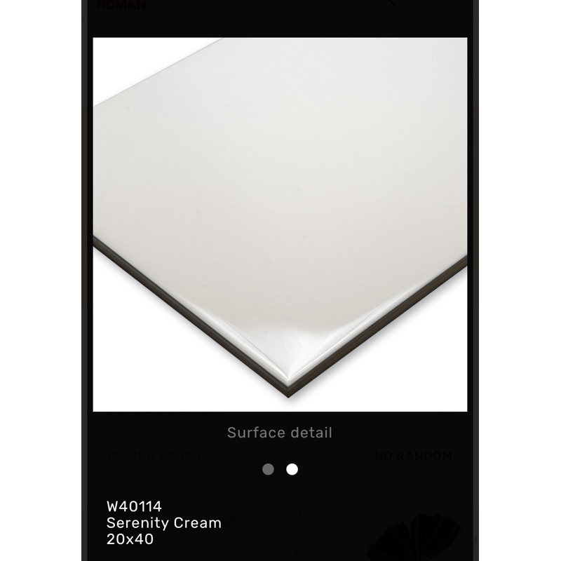 Keramik 20x40 Kilap Cream Polos ROMAN Serenity Cream