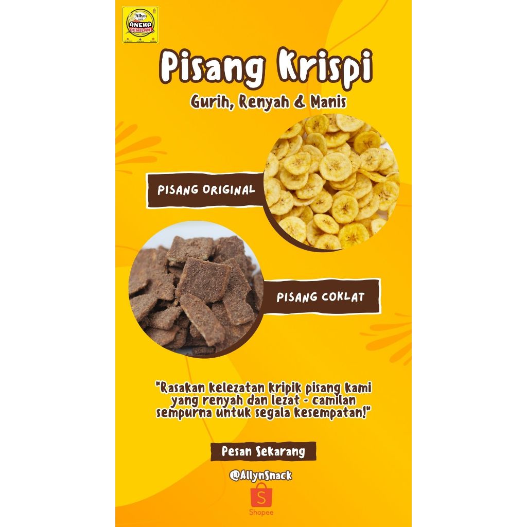 

Kripik Pisang Premium Aneka Varian Rasa