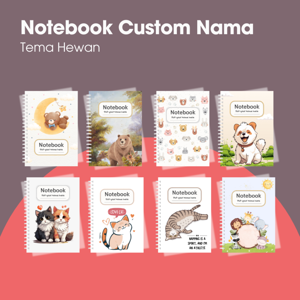 

[Notebook A5 80 lembar] Notebook Buku Diary Tema Hewan Lucu Jurnal Catatan Buku Tulis Buku Saku Sekolah Stationary