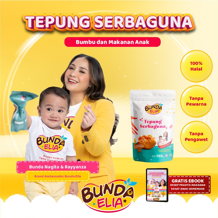 

Bumbu Bunda Elia Tepung Serbaguna Tanpa MSG Tanpa Pengawet