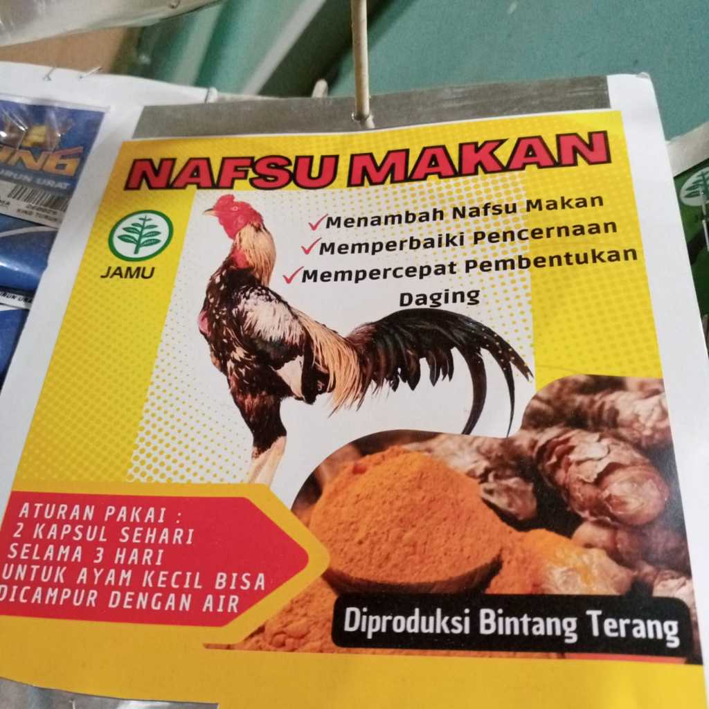 NAFSU MAKAN AYAM MEMPERCEPAT PEMBENTUKAN DAGING AYAM MEMPERBAIKI PENCERNAAN AYAM