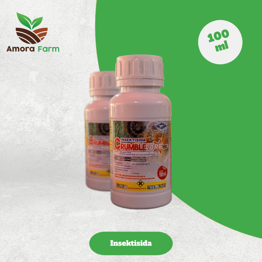 Insektisida Crumble Carb 150SC Isi 100ml Obat pembasmi Ulat Bawang Merah Cap Kapal Terbang