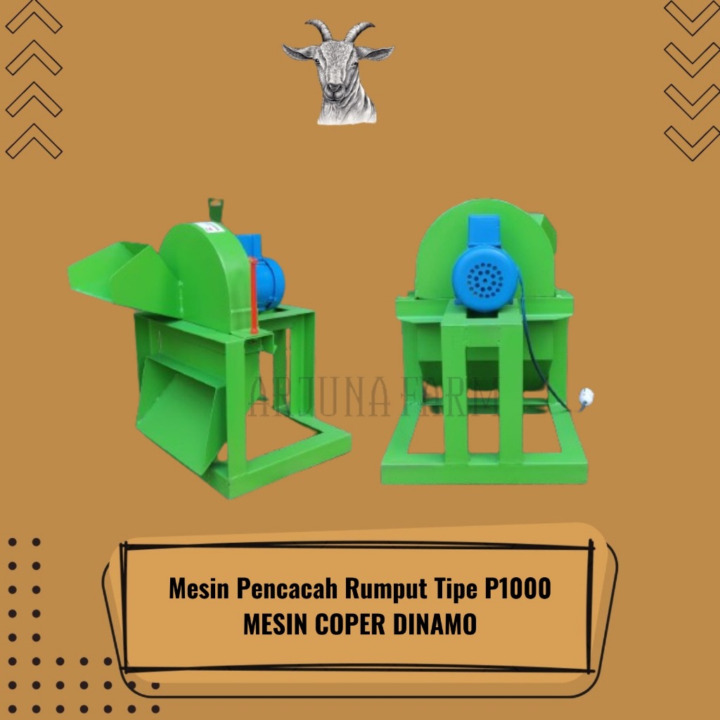 Mesin Pencacah Rumput Multifungsi Choper Tipe P1000 + DINAMO