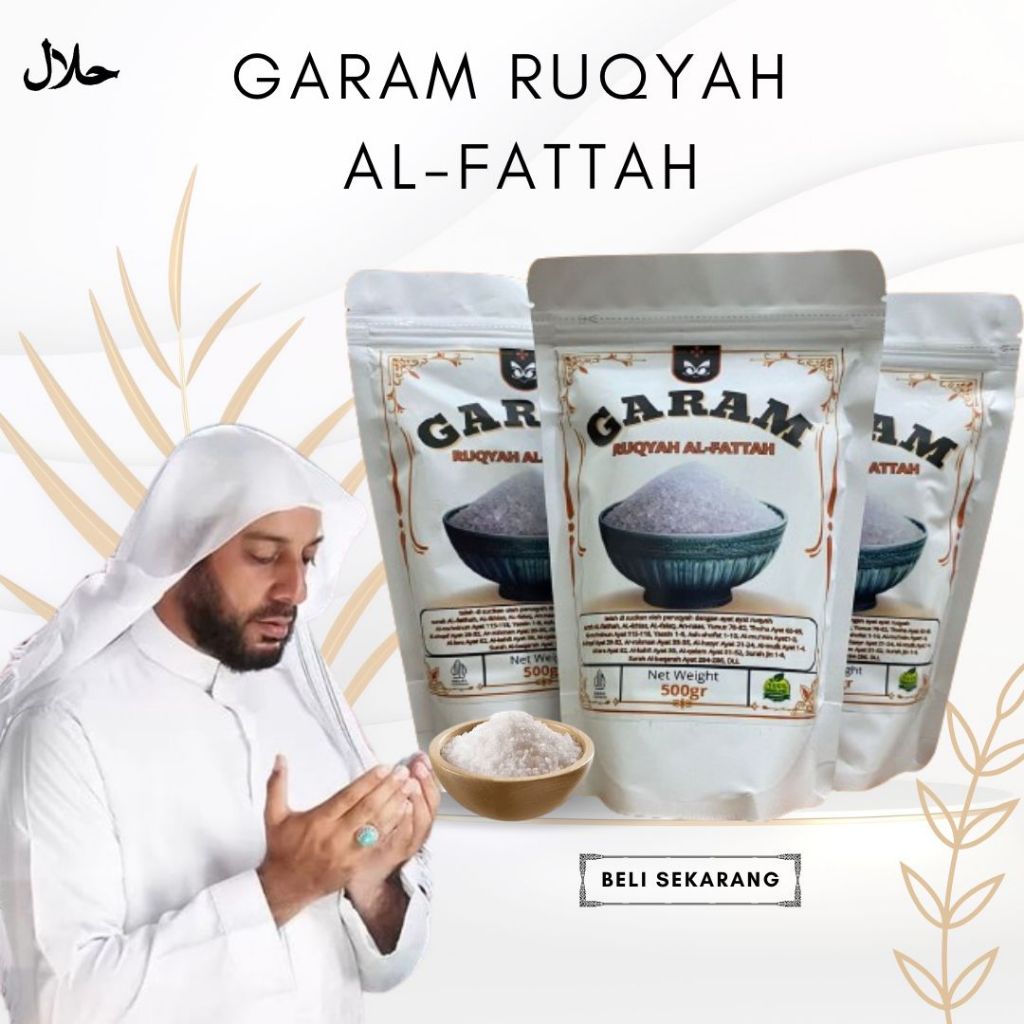 

Garam Ruqyah AL-Fattah Untuk Metode Pembukaan Aura,Jodoh,Rezeki,Usaha