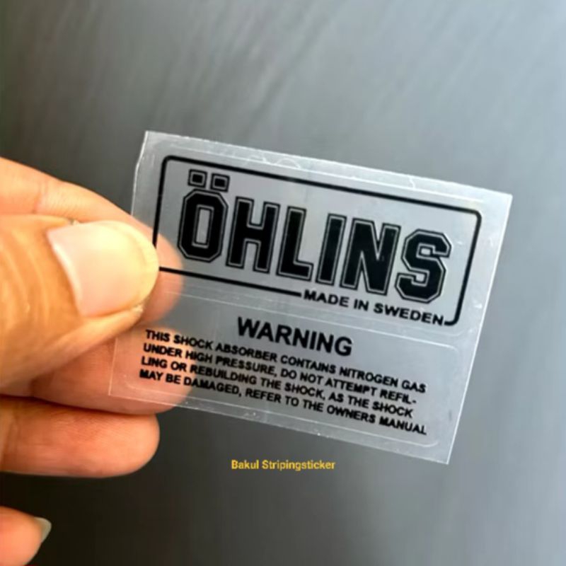 Sticker shock tabung shockbreaker OHLINS bahan transparan