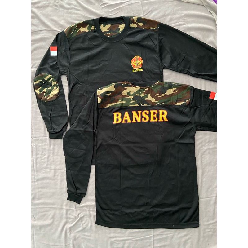 TokoTarana - Kaos Banser Kombinasi Hitam Lengan Panjang Kaos Panjang Banser PHH