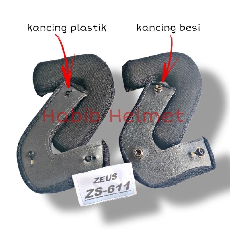Busa Helm Zeus 611 611c Size S M L XL Kancing Plastik Besi