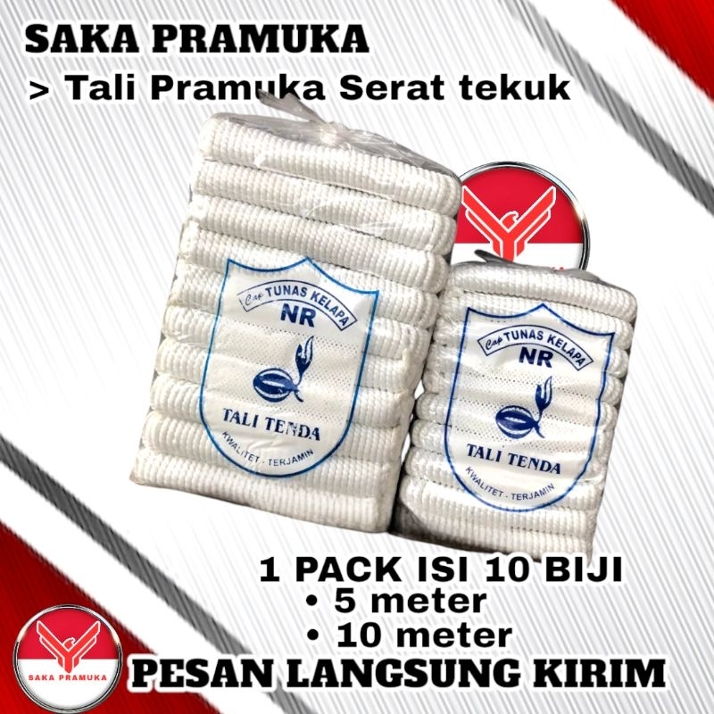 

(Isi 10 biji) Tali pramuka bahan serat tekuk panjang 10 meter