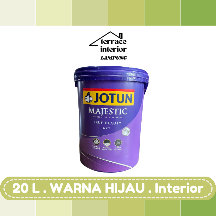 Cat Tembok Majestic Matt Interior Jotun Warna Hijau 20 L