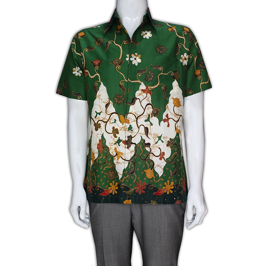 SALE Kemeja Pria Batik - Putri Jelita - Hem 002 - Madura Jaya (MJa) 026 Hijau