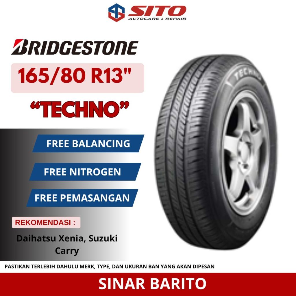 BAN BRIDGESTONE 165/80 R13 TECHNO