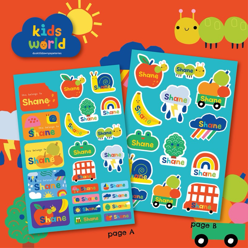 

Kids World Series - Sticker Set Waterproof