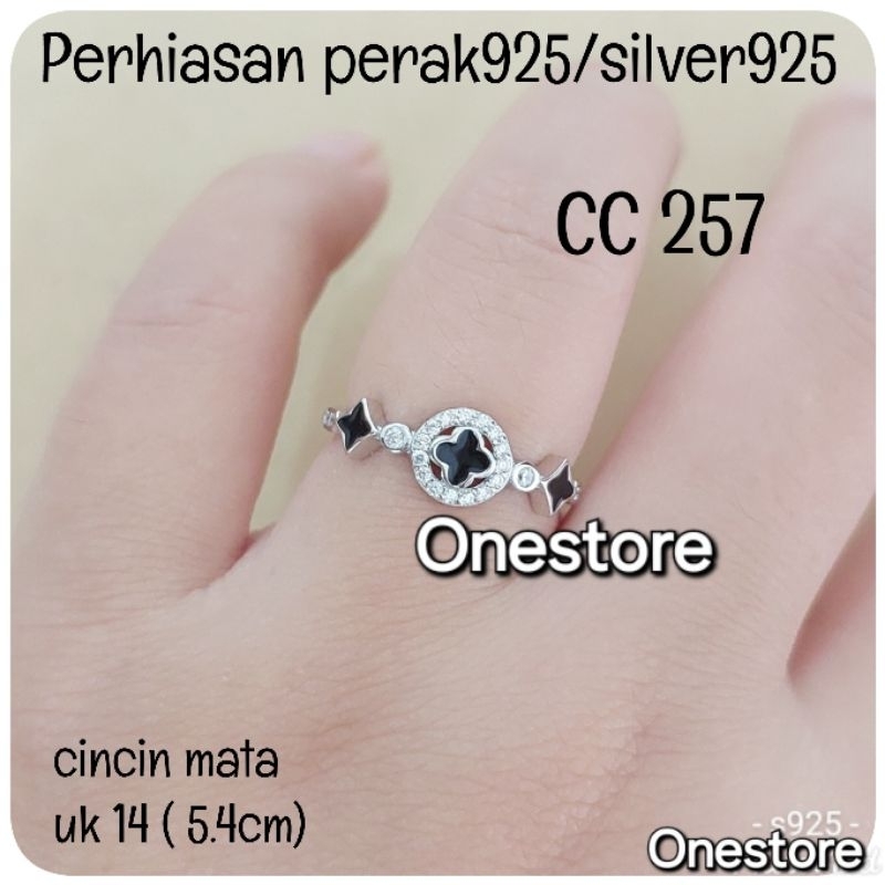 CINCIN MATA HITAM PERAK 925 CC 257