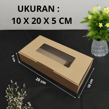 

( 10 Pcs ) Kardus Karton Box Kotak Kue Hampers 10 cm x 20 cm x 5 cm kaca