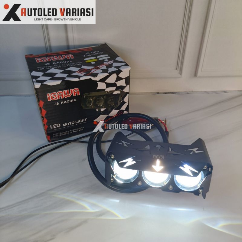 Lampu Tembak SQL 3 Led Non Kipas Non Ballast Universal Motor/Mobil