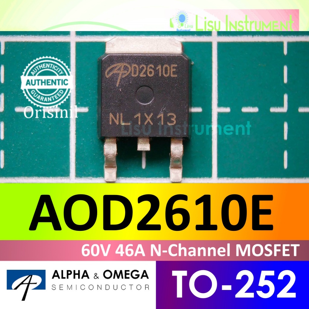 AOD2610E 60V 46A N-Channel MOSFET D2610E TO-252 DPAK Alpha & Omega ORIGINAL