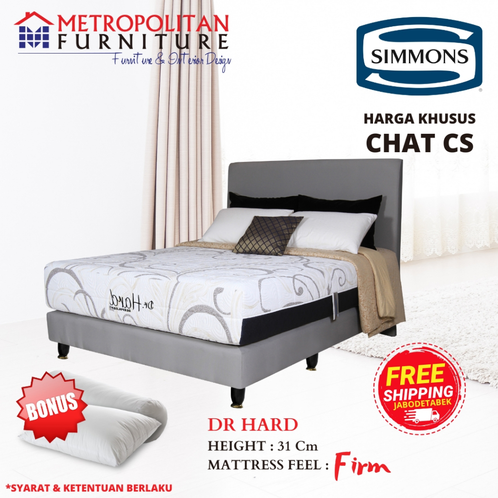 Springbed SIMMONS Dr. Hard FULL SET Kasur / Spring bed Orthopedic