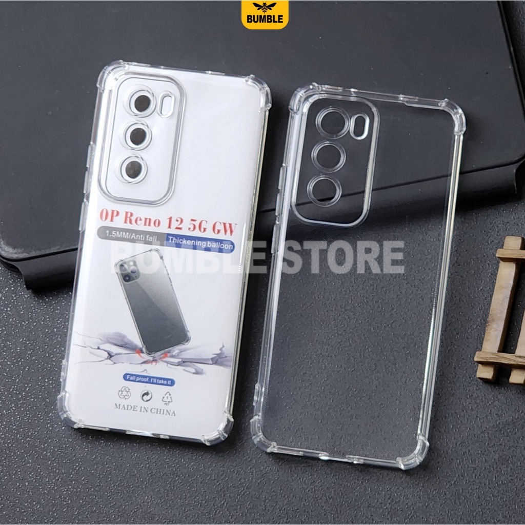 Bumble - Softcase Anticrack tebal Case Bening Oppo Reno 12 5G Oppo Reno 12 Pro 5G Oppo Reno 12F 5G