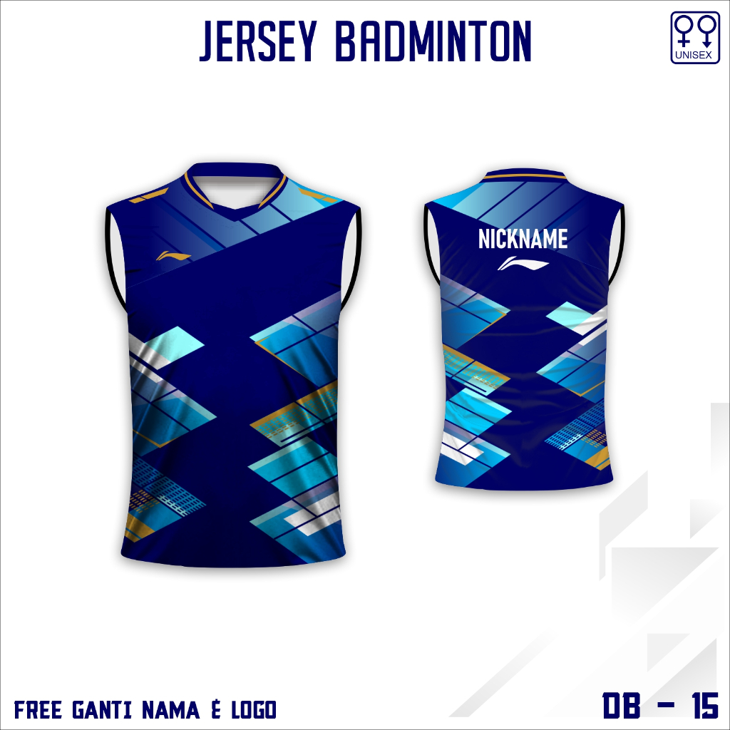 Jersey badminton baju kaos lining bulu tangkis singlet terbaru