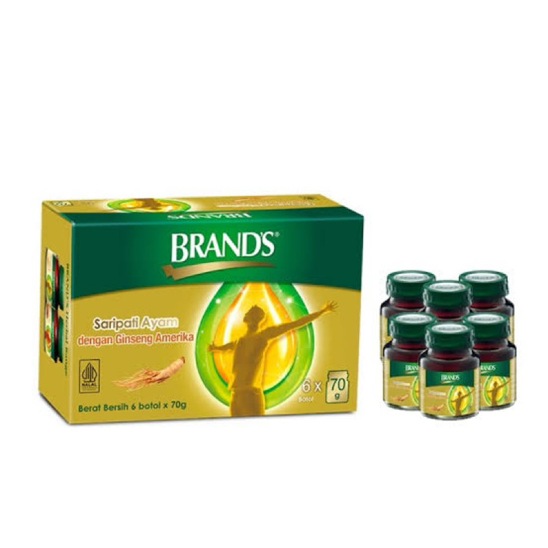 

Brand’s Essence of Chicken Brands Sari Pati Ayam Ginseng 6x70gram 6 x 70gr 70 gr