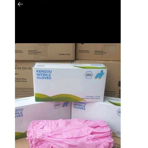 Sarung tangan nitrile pink akd hanya size S aja