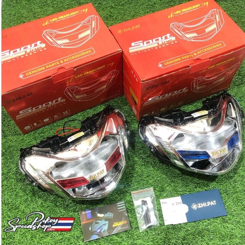 Headlamp belakang lampu belakang ZHIPAT LED head lamp Headlamp Led ZHIPAT for wave125i Helm in tahun