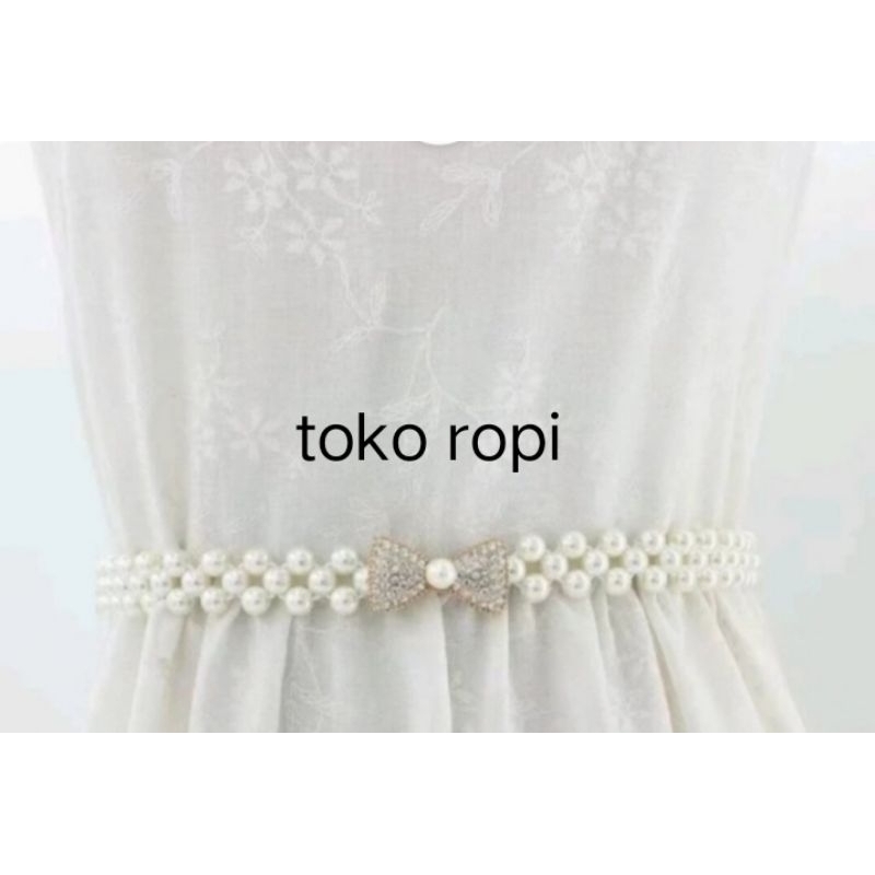 ikat pinggang mutiara/tali pinggang mutiara/gesper mutiara/belt  pinggang mutiara/ban pinggang mutia