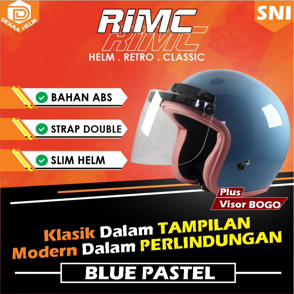 HELM HELEM HLEM HLM HELMET MOTOR RIMC CLASSIC KLASIK MURAH TERBARU BERKUALITAS KEREN PRIA WANITA COW